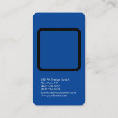 Carte De Visite Silence vertical élégant unique moderne bleu clair (Dos)