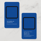 Carte De Visite Silence vertical élégant unique moderne bleu clair (Devant / Derrière)