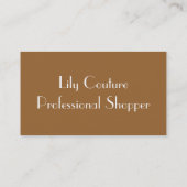 Carte De Visite Silhouette (Dos)