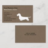 Carte De Visite Silhouette à poils durs Dachshund | Chien de l'ani (Devant / Derrière)