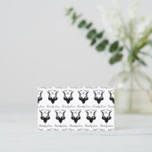 Carte De Visite Silhouette Antelope foncé avec Monogramme Customis (Debout devant)