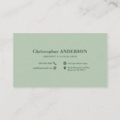 Carte De Visite Silhouette Arbre - Arboriste (Dos)