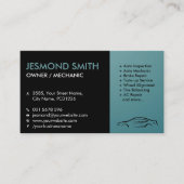 Carte De Visite Silhouette auto - Mécanique automobile (Devant)