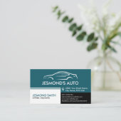 Carte De Visite Silhouette automobile - Mécanique automobile - Tur (Debout devant)