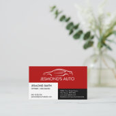 Carte De Visite Silhouette automobile - Mécanique Réparation autom (Debout devant)