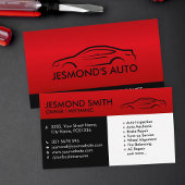 Carte De Visite Silhouette automobile - Réparation mécanique