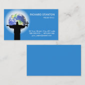 Carte De Visite Silhouette avec croix (Devant / Derrière)