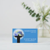 Carte De Visite Silhouette avec croix (Debout devant)