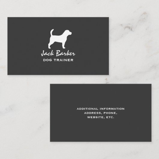 Carte De Visite Silhouette beagle (Devant / Derrière)