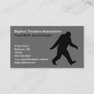 Carte De Visite Silhouette Bigfoot