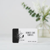 Carte de visite Silhouette Black Bird Raven (Debout devant)