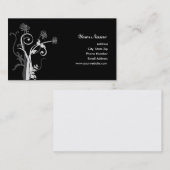 Carte De Visite Silhouette blanche et grise de maman (Devant / Derrière)