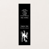 Carte De Visite Silhouette blanche noire Hood Trees Wolf (Extérieur déplié)