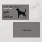 Carte De Visite Silhouette blanche sur bois (Devant / Derrière)