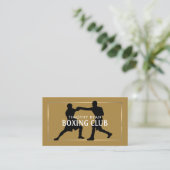 Carte De Visite Silhouette Boxing Match, Boxer, Boxer Trainer (Debout devant)