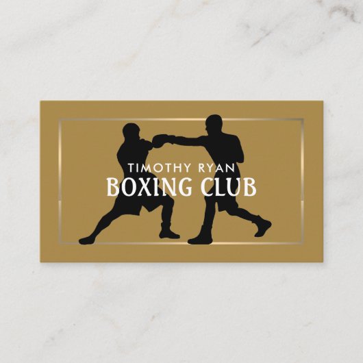 Carte De Visite Silhouette Boxing Match, Boxer, Boxer Trainer (Devant)