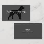 Carte De Visite Silhouette bretonne Noir gris (Devant / Derrière)