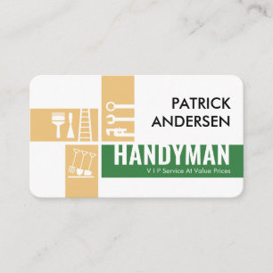 Carte De Visite Silhouette Crisscross Outils de bricoleur