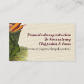 Carte De Visite Silhouette cuisine personnelle classe de cuisine (Dos)