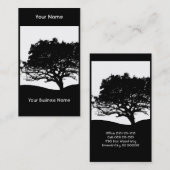 Carte De Visite Silhouette d'arbre (Devant / Derrière)