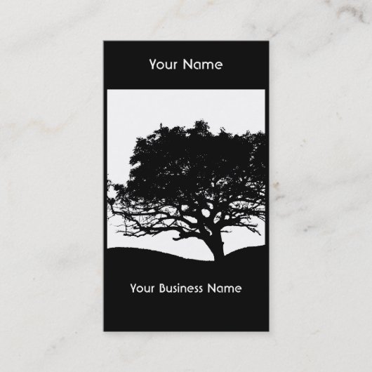 Carte De Visite Silhouette d'arbre (Devant)