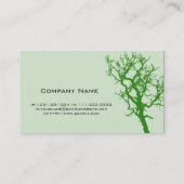 Carte De Visite Silhouette d'arbre vert cool simple, élégant (Dos)