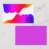 Carte De Visite Silhouette d'arc-en-ciel de deux visages (Devant / Derrière)