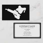 Carte De Visite silhouette d'arts martiaux (Devant / Derrière)