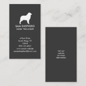Carte De Visite Silhouette de berger australien vertical (Devant / Derrière)