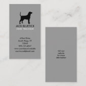 Carte De Visite Silhouette de Bluetick Coonhound Verticale (Devant / Derrière)
