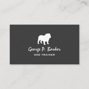 Carte De Visite Silhouette de Bouledogue Anglais