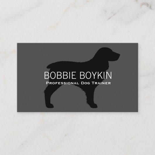 Carte De Visite Silhouette de Boykin Spaniel (Devant)