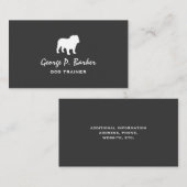 Carte De Visite Silhouette de Bulldog anglais (Devant / Derrière)