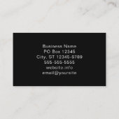 Carte De Visite Silhouette de canard à bison noir et rouge (Dos)