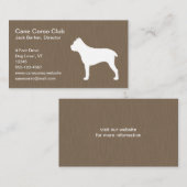 Carte De Visite Silhouette de Cane Corso (Devant / Derrière)