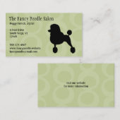 Carte De Visite Silhouette de caniche noir standard (Devant / Derrière)