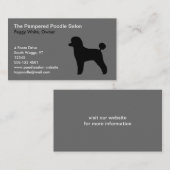 Carte De Visite Silhouette de canicule de Jouet Noir avec coupe de (Devant / Derrière)