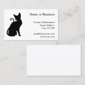 Carte De Visite Silhouette de chat (Devant / Derrière)