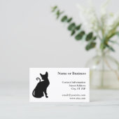 Carte De Visite Silhouette de chat (Debout devant)