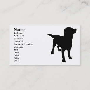 Carte De Visite Silhouette de chien