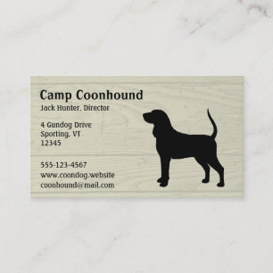 Carte De Visite Silhouette de chien Black & Tan Coonhound