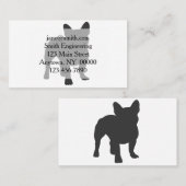 Carte De Visite Silhouette de Chien-Chien-Chien-Chien-Chien-Chien (Devant / Derrière)