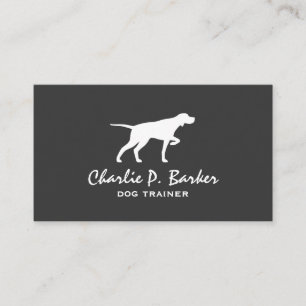 Carte de visite silhouette de chien d'arrêt