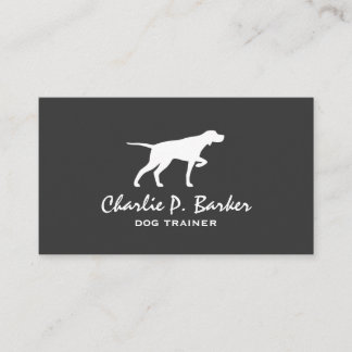 Carte de visite silhouette de chien d'arrêt