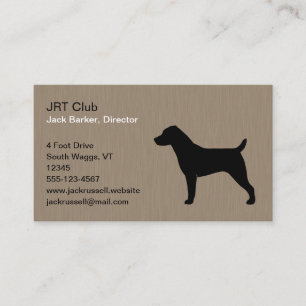 Carte De Visite Silhouette de chien de Jack Russell Terrier