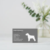 Carte De Visite Silhouette de chien schnauzer (Debout devant)