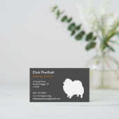 Carte De Visite Silhouette de chien Spitz Nain (Debout devant)