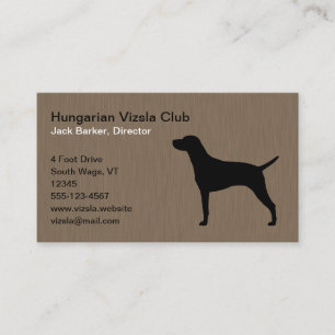 Carte De Visite Silhouette de chien Vizsla hongrois
