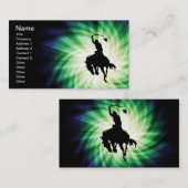 Carte De Visite Silhouette de cowboy; Lumineuse (Devant / Derrière)