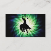 Carte De Visite Silhouette de cowboy; Lumineuse (Dos)